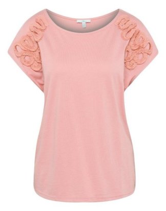 Mavi T-Shirt "EMBROIDERED TOP" T-Shirt mit Rüschen