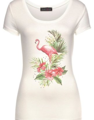 Melrose T-Shirt mit Flamingo Print
