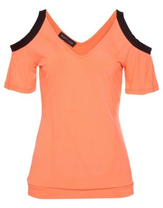 Melrose V-Shirt in knalliger Neonfarbe
