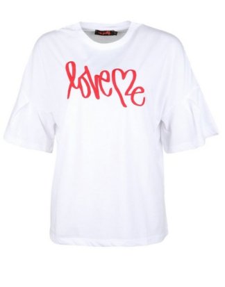 Miss Goodlife T-Shirt "LOVE ME" mit Stickereien