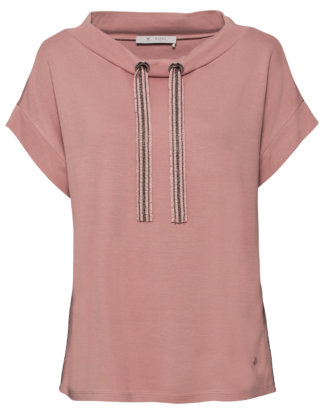 Monari Shirt, Halbarm, Stehkragen rosa