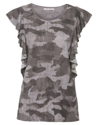 Monari Shirt, Kurzarm, Rundhals grau