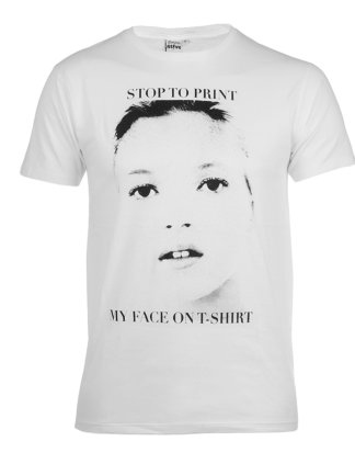 Monsieur Steve T-Shirt Kate Moss weiß