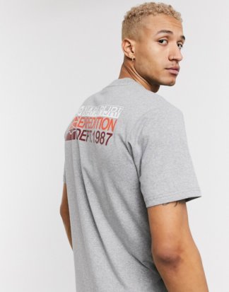 Napapijri - Sole - Graues Grafik-T-Shirt