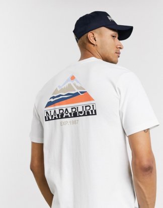 Napapijri - Sole - T-Shirt mit Grafik in Weiß