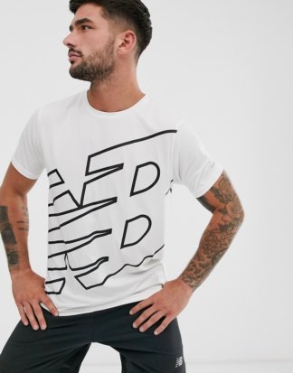 New Balance - Running Accelerate - Weißes T-Shirt mit Logo