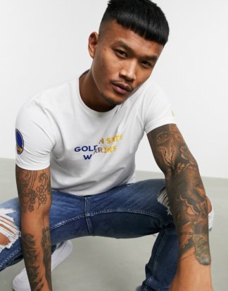New Era - NBA Golden State Warriors - Weißes T-Shirt
