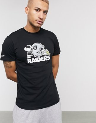New Era - NFL x Peanuts Las Vegas Raiders - Schwarzes T-Shirt