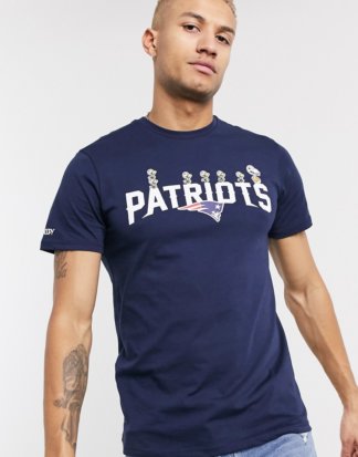 New Era NFL x Peanuts - New England Patriots - Marineblaues T-Shirt mit Print am Rücken-Navy