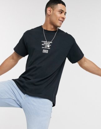 New Look - Avenue 1992 - Bedrucktes T-Shirt in Schwarz