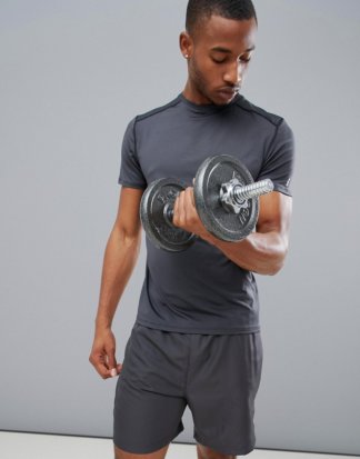 New Look - SPORT - Graues Stretch-T-Shirt