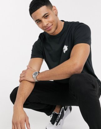 New Look - Schwarzes T-Shirt mit Tigeraufdruck auf der Brust