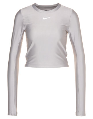 Nike Running-Shirt Pacer, Langarm, Rundhals, Slim Fit grau