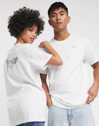 Nike SB - Head First - T-Shirt mit Print auf Brust und Rücken in Weiß