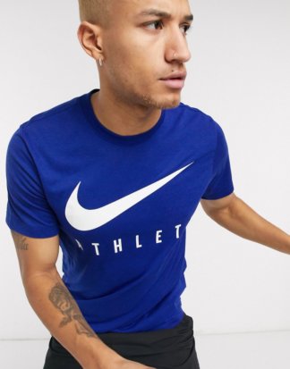 Nike Training - Athlete - Royalblaues Dri-Fit-T-Shirt