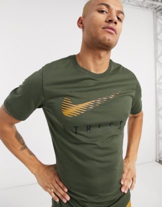 Nike Training - Dri-Fit Athlete - T-Shirt in Khaki-Grün