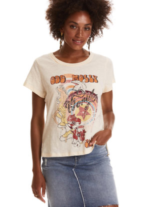 ODD Molly T-Shirt Power, Rundhals beige