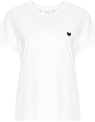 OPUS T-Shirt "Serz" mit kleinem Herz-Motiv auf der Brust