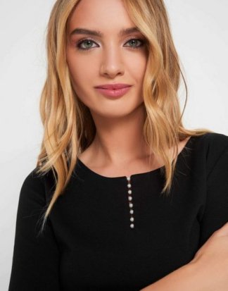 ORSAY Print-Shirt mit zierenden Perlen