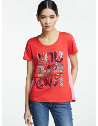 OUI T-Shirt, Rundhals bunt