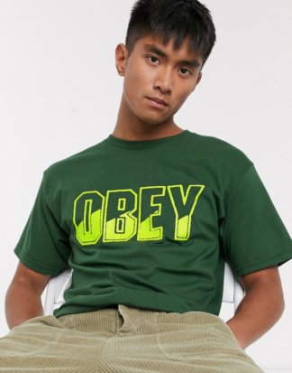 Obey - Block Buster II - Grünes T-Shirt