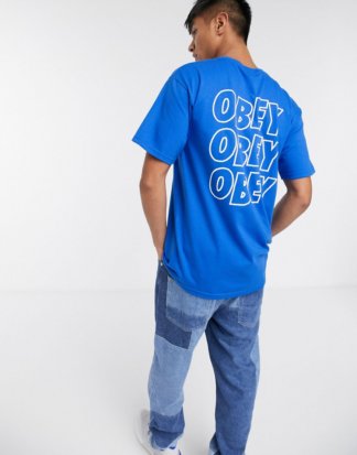 Obey - Jumbled Eyes - Blaues T-Shirt