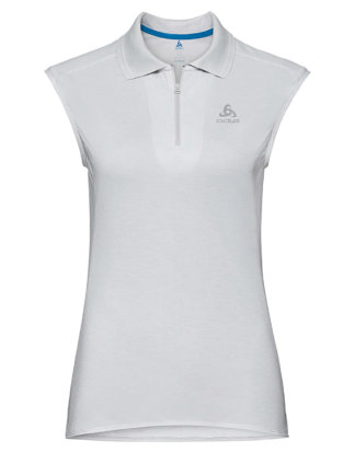 Odlo Polo-Shirt Kumano Dry, Ärmellos, Hemdblusenkragen weiß