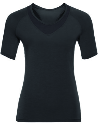 Odlo T-Shirt Lou Mes, V-Ausschnitt schwarz