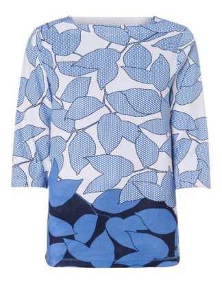 Olsen T-Shirt mit Blätterprint
