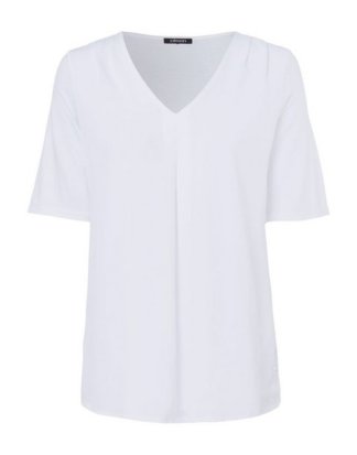 Olsen V-Shirt mit Kellerfalte vorne