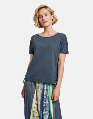 Oversize Shirt organic cotton Blau 36/S