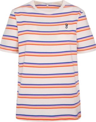 Pepe Jeans T-Shirt "FABIANA" mit bunten Ringel & Logostickerei