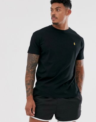 Polo Ralph Lauren - Capsule - T-Shirt mit Polospieler-Logo in Schwarz & Gold