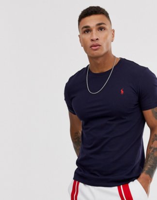 Polo Ralph Lauren - Marineblaues T-Shirt mit Rundhalsausschnitt-Navy