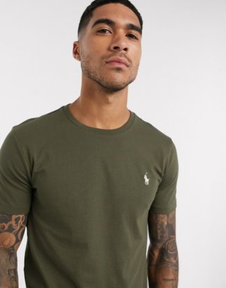 Polo Ralph Lauren - Olivgrünes T-Shirt mit Polospielerlogo