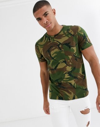 Polo Ralph Lauren - T-Shirt mit Military-Muster und Polospieler-Logo in Grün
