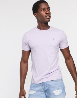 Polo Ralph Lauren - T-Shirt mit Polospieler-Logo in Lila, reguläre Passform-Violett