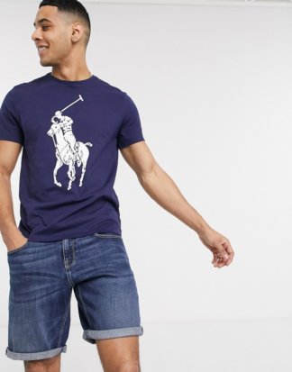 Polo Ralph Lauren - T-Shirt mit großem Polospieler-Logo, in Marine-Navy