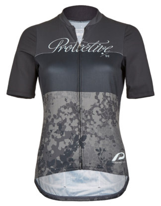 Protective Bikewear Funktions-Shirt, Halbarm, Stehkragen grau