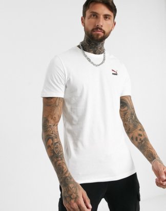 Puma - Classics - Besticktes T-Shirt in Weiß