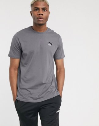 Puma Classics - T-Shirt mit Stickerei in Grau