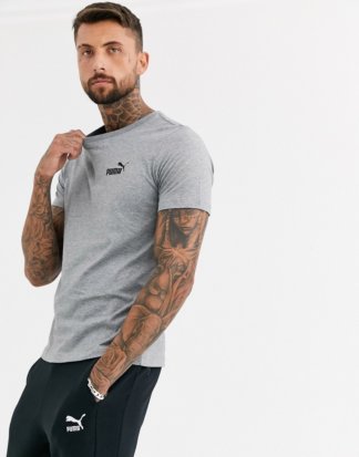 Puma - Essentials - Graues T-Shirt mit kleinem Logo
