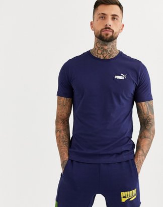 Puma - Essentials - T-Shirt in Navy mit kleinem Logo