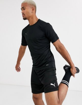 Puma - Kurzärmliges Fußball-T-Shirt in Schwarz, exklusiv bei ASOS