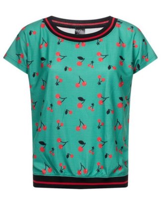 Pussy Deluxe Print-Shirt "Cat Cherries"