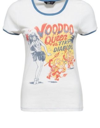 QueenKerosin Print-Shirt "Vookdoo Queen" mit Cartoon Print im Vintage Style