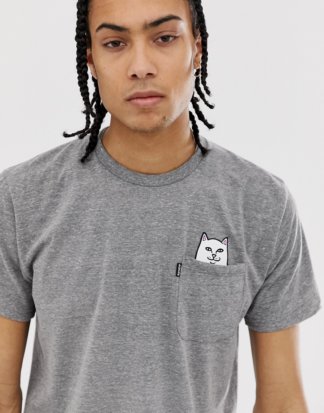 RIPNDIP - Lord Nermal - Graues T-Shirt mit Tasche
