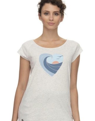 Ragwear T-Shirt "SEA BREEZE ORGANIC" mit Ocean Wave Frontprint