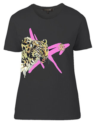 Roberto Cavalli T-Shirt, Rundhals schwarz
