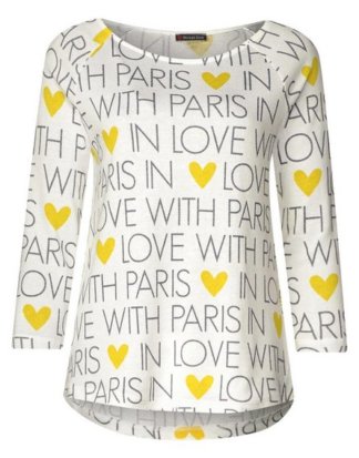 STREET ONE 3/4-Arm-Shirt mit Wording und Print